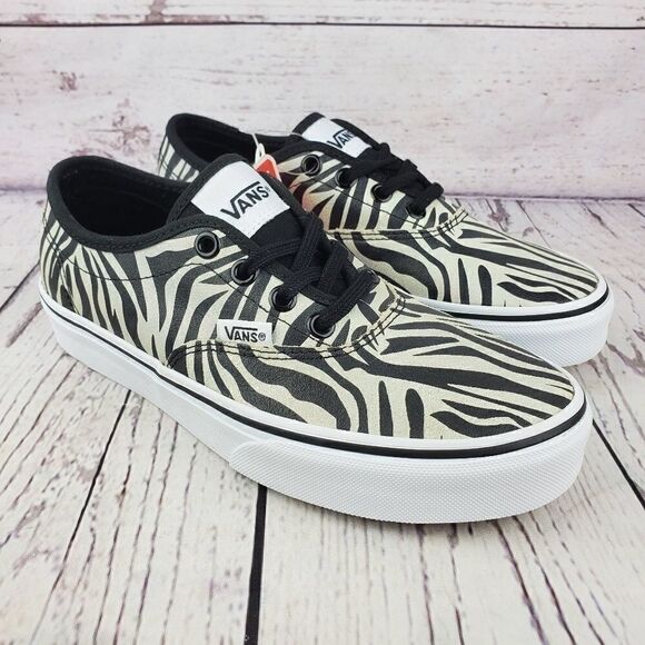 *SALE New Van's Doheny Decon Metallic Zebra Sneakers - Picture 2 of 9